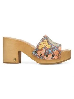 Veronica Beard Hannalee Floral Clog Sandals