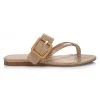 Veronica Beard Salva Raffia Buckle Snakeskin-Embossed Leather Flat Sandals