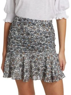 Veronica Beard Taras Ruched Silk Skirt -Veronica Beard shop unnamed file 315