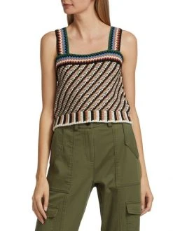 Veronica Beard Livina Woven Tank Top -Veronica Beard shop unnamed file 376