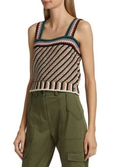 Veronica Beard Livina Woven Tank Top -Veronica Beard shop unnamed file 377