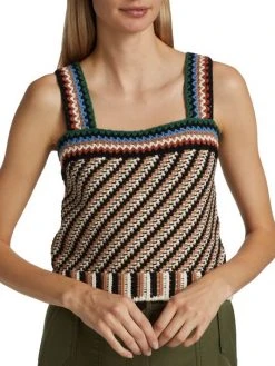 Veronica Beard Livina Woven Tank Top -Veronica Beard shop unnamed file 379