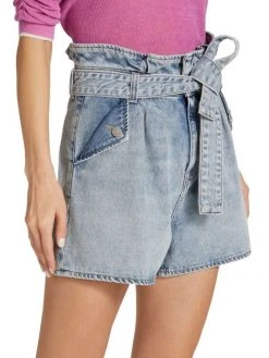 Veronica Beard Nori Denim Paperbag Shorts -Veronica Beard shop unnamed file 389