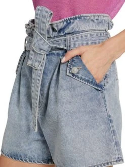 Veronica Beard Nori Denim Paperbag Shorts -Veronica Beard shop unnamed file 391