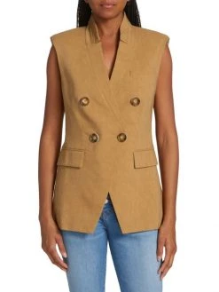 Veronica Beard Amika Double-Breasted Vest -Veronica Beard shop unnamed file 395