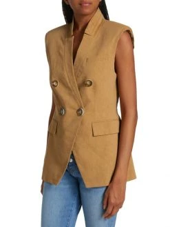 Veronica Beard Amika Double-Breasted Vest -Veronica Beard shop unnamed file 396