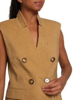 Veronica Beard Amika Double-Breasted Vest -Veronica Beard shop unnamed file 398