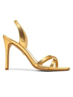 Veronica Beard Analita Metallic Leather Sandals