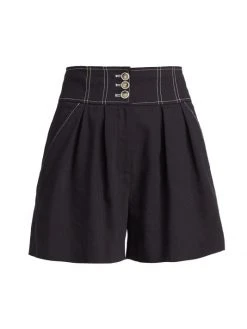 Veronica Beard Alicia High-Waisted Shorts