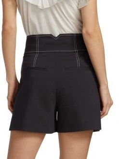 Veronica Beard Alicia High-Waisted Shorts -Veronica Beard shop unnamed file 416