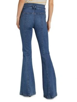 Veronica Beard Sheridan High-Rise Stretch Bell-Bottom Jeans -Veronica Beard shop unnamed file 423