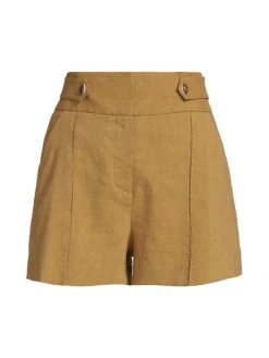 Veronica Beard Betty Stretch-Linen Shorts