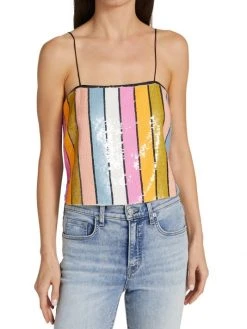 Veronica Beard Harmoni Striped Sequin Tank -Veronica Beard shop unnamed file 484