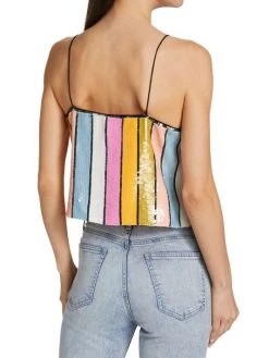 Veronica Beard Harmoni Striped Sequin Tank -Veronica Beard shop unnamed file 486