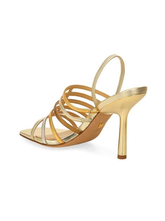 Veronica Beard Aldridge Metallic Leather Slingback Sandals 5 Veronica Beard Aldridge Metallic Leather Slingback Sandals - Image 3