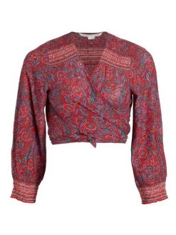 Veronica Beard Sarah Floral Wrap Top