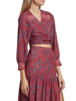 Veronica Beard Sarah Floral Wrap Top -Veronica Beard shop unnamed file 514