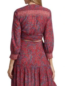 Veronica Beard Sarah Floral Wrap Top -Veronica Beard shop unnamed file 515