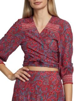 Veronica Beard Sarah Floral Wrap Top -Veronica Beard shop unnamed file 516