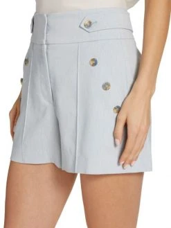 Veronica Beard Pine Linen-Blend Shorts -Veronica Beard shop unnamed file 521
