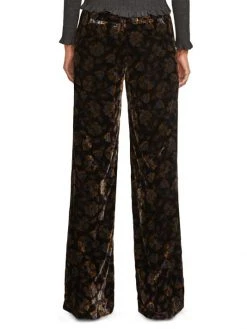 Veronica Beard Edia Floral-Print Velvet Pants -Veronica Beard shop unnamed file 528