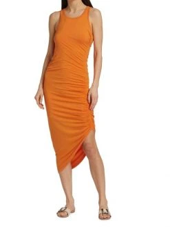 Veronica Beard Haylee Asymmetric Jersey Ruched Dress -Veronica Beard shop unnamed file 530