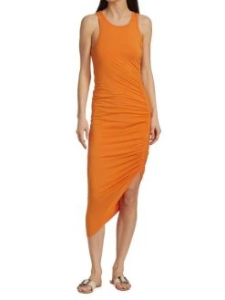 Veronica Beard Haylee Asymmetric Jersey Ruched Dress -Veronica Beard shop unnamed file 531