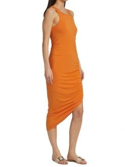 Veronica Beard Haylee Asymmetric Jersey Ruched Dress -Veronica Beard shop unnamed file 532