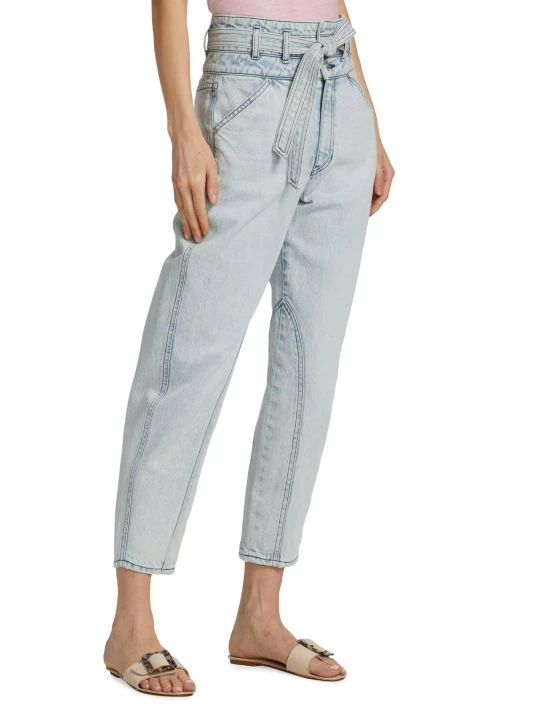 Veronica Beard Pearl Belted High-Rise Barrel Crop Jeans 6 Veronica Beard Pearl Belted High-Rise Barrel Crop Jeans - Image 4