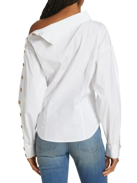 Veronica Beard Fauri Asymmetric Poplin Shirt 7 Veronica Beard Fauri Asymmetric Poplin Shirt - Image 5