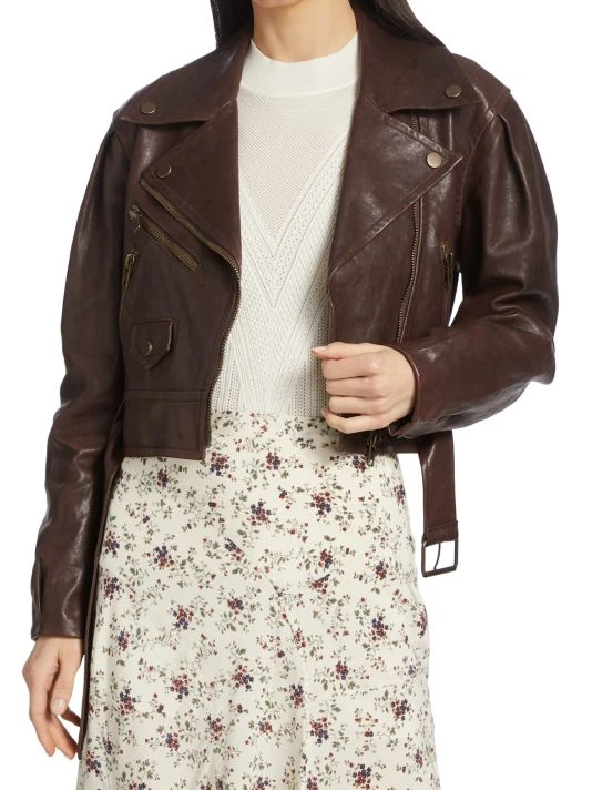 Veronica Beard Marea Leather Moto Jacket 5 Veronica Beard Marea Leather Moto Jacket - Image 3