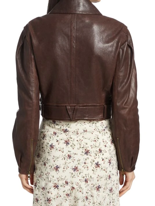 Veronica Beard Marea Leather Moto Jacket 7 Veronica Beard Marea Leather Moto Jacket - Image 5