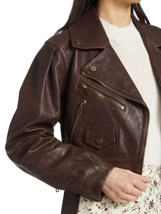 Veronica Beard Marea Leather Moto Jacket 8 Veronica Beard Marea Leather Moto Jacket - Image 6