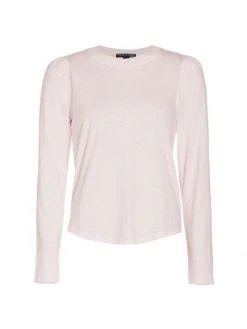 Veronica Beard Mason Long-Sleeve Baseball T-Shirt White Light Khaki -Veronica Beard shop unnamed file 626