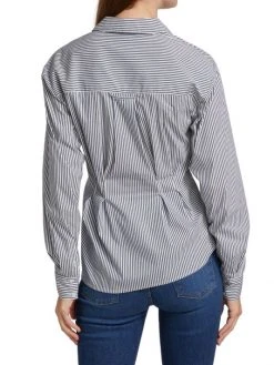 Veronica Beard Rosamund Asymmetric Pinstripe Cotton-Blend Shirt 13 Veronica Beard Rosamund Asymmetric Pinstripe Cotton-Blend Shirt -Veronica Beard shop unnamed file 671