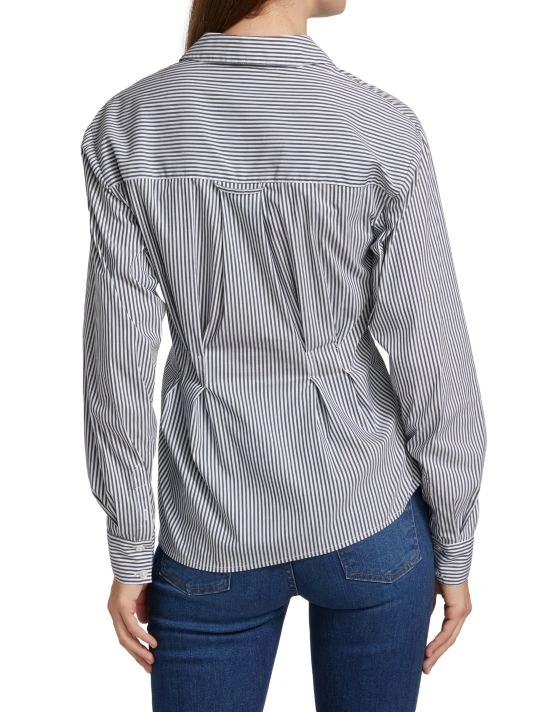 Veronica Beard Rosamund Asymmetric Pinstripe Cotton-Blend Shirt 7 Veronica Beard Rosamund Asymmetric Pinstripe Cotton-Blend Shirt - Image 5