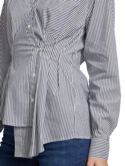 Veronica Beard Rosamund Asymmetric Pinstripe Cotton-Blend Shirt 14 Veronica Beard Rosamund Asymmetric Pinstripe Cotton-Blend Shirt -Veronica Beard shop unnamed file 672