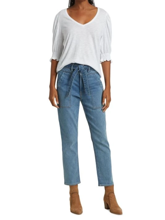 Veronica Beard Jacie Smocked Cotton Tee 4 Veronica Beard Jacie Smocked Cotton Tee - Image 2