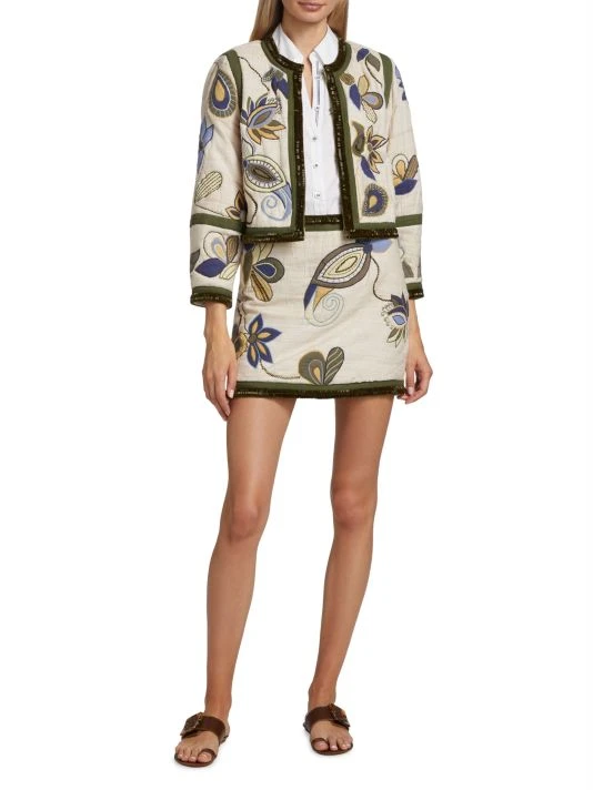Veronica Beard Inga Embroidered Miniskirt 4 Veronica Beard Inga Embroidered Miniskirt - Image 2