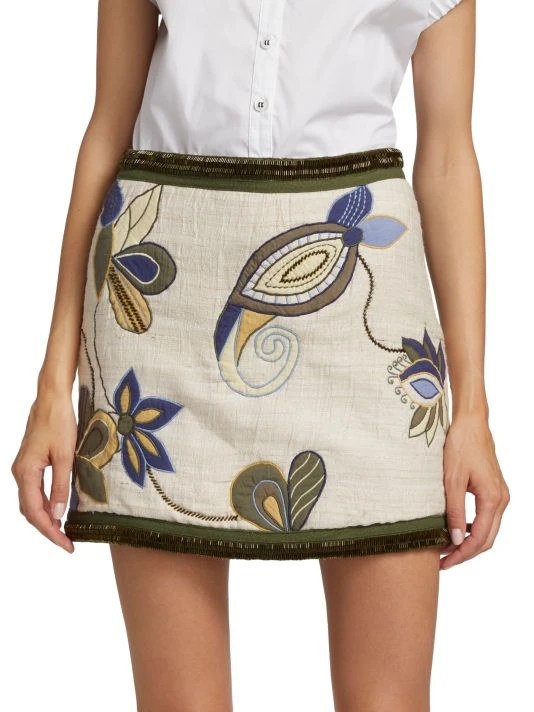 Veronica Beard Inga Embroidered Miniskirt 5 Veronica Beard Inga Embroidered Miniskirt - Image 3