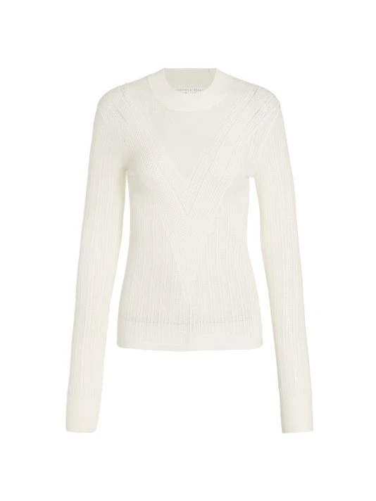Veronica Beard Raylan Pointelle-Knit Pullover Sweater 3 Veronica Beard Raylan Pointelle-Knit Pullover Sweater