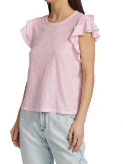 Veronica Beard Akeela Ruffled Cotton-Blend T-Shirt 5 Veronica Beard Akeela Ruffled Cotton-Blend T-Shirt -Veronica Beard shop unnamed file 705