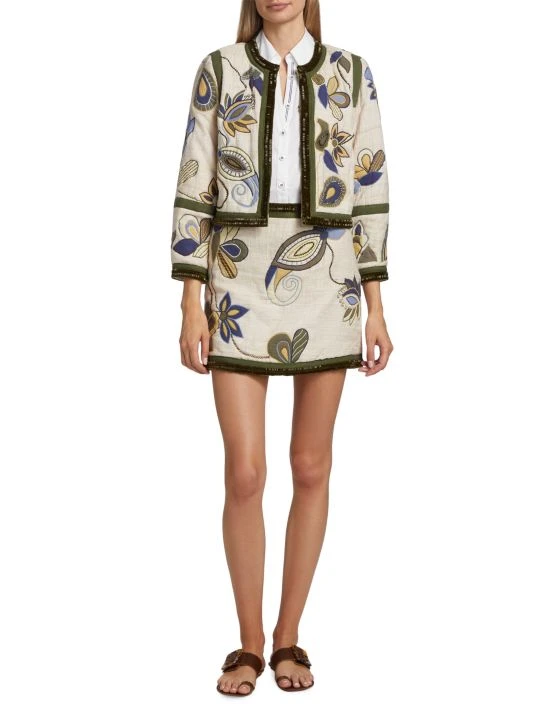 Veronica Beard Benicia Embellished Silk Jacket 4 Veronica Beard Benicia Embellished Silk Jacket - Image 2