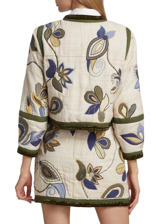 Veronica Beard Benicia Embellished Silk Jacket 7 Veronica Beard Benicia Embellished Silk Jacket - Image 5