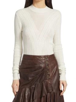 Veronica Beard Raylan Pointelle-Knit Pullover Sweater 11 Veronica Beard Raylan Pointelle-Knit Pullover Sweater -Veronica Beard shop unnamed file 72