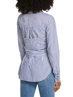 Veronica Beard Baylor Wrap-Waist Shirt 6 Veronica Beard Baylor Wrap-Waist Shirt -Veronica Beard shop unnamed file 720