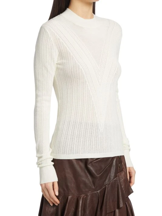 Veronica Beard Raylan Pointelle-Knit Pullover Sweater 6 Veronica Beard Raylan Pointelle-Knit Pullover Sweater - Image 4