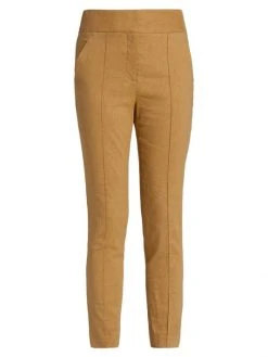 Veronica Beard Lago Stretch-Linen Pants