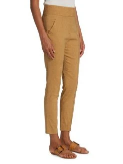Veronica Beard Lago Stretch-Linen Pants -Veronica Beard shop unnamed file 733