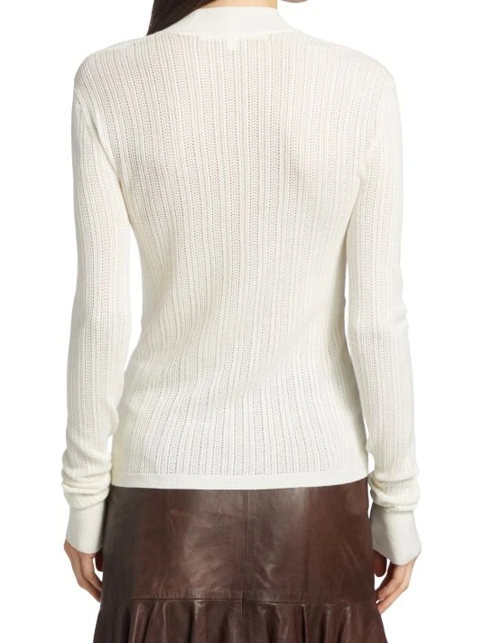 Veronica Beard Raylan Pointelle-Knit Pullover Sweater 7 Veronica Beard Raylan Pointelle-Knit Pullover Sweater - Image 5